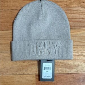DKNY Tan Beanie Hat